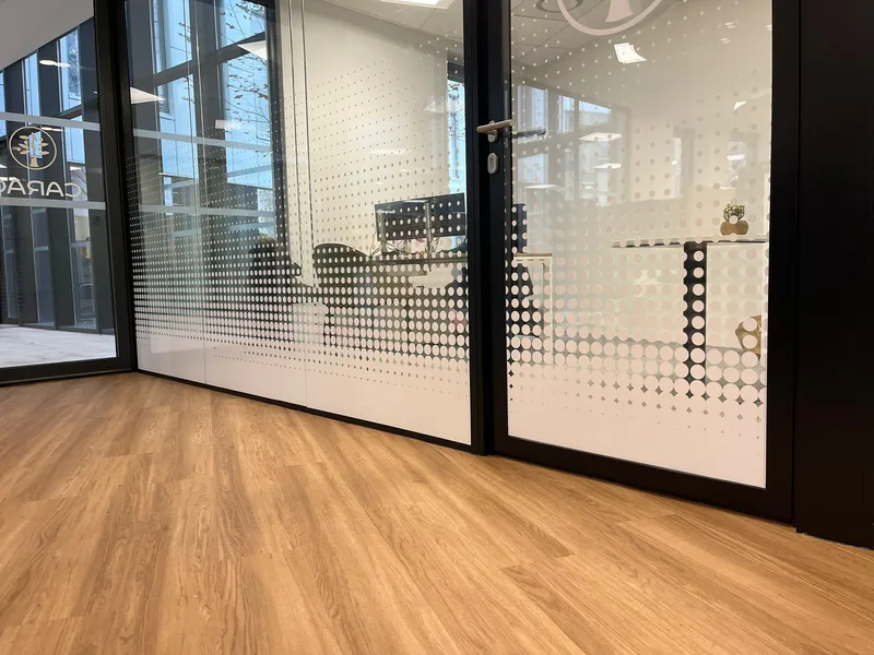 Vitrophanie motif points dégradé — Bureau